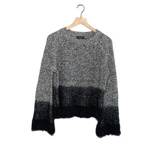 1. State Women’s Gray / Black Ombre Eyelash Sweater Size Medium